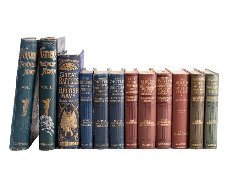 WAYSIDE & WOODLAND SERIES, 1906-23. Various vols, different coloured cloth, gilt pictorials, 9 vol.; NANSEN, Fridjof. Farthes