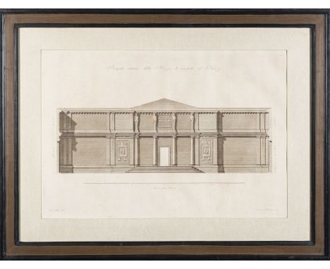 ARCHITECTURAL ENGRAVINGS. Hendrick Hulsberg after Colen Campbell, four plates from Vitruvius Britannicus, or The British Arch