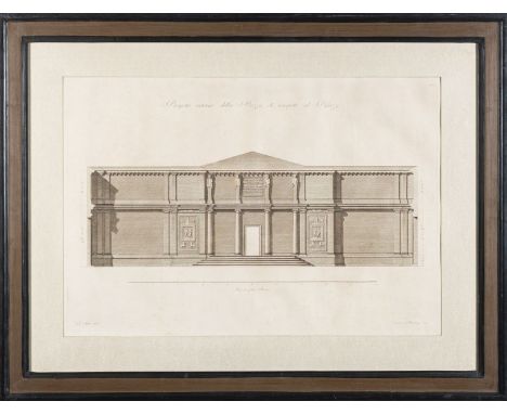 ARCHITECTURAL ENGRAVINGS. Hendrick Hulsberg after Colen Campbell, four plates from Vitruvius Britannicus, or The British Arch