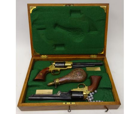 Two Italian 9mm replica revolvers by F Lli Pietta - 1858 pattern Remington New Model Army 6 shot revolver and 1851 pattern Co