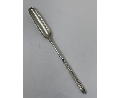 An 18th century silver marrow scoop, marks rubbed, 1.5 ozt