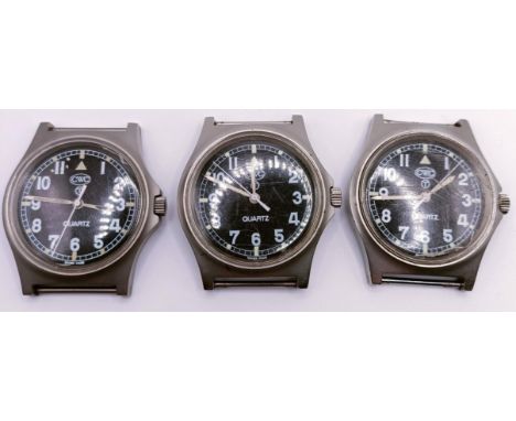 A gentleman's CWC military watch, circa 1980, and two others (3)None of the watches are working