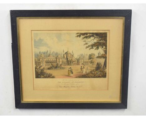 A view of Brighton Pavilion, coloured lithograph on paper, 9 x 12ins