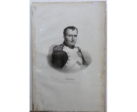 A 19 Century  Portriat of Napolian Bonaparte (1769-1821). Lithograph on card. Approx 19x12 inches.