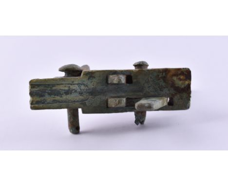Abzugsmechanismus Armbrust China Han Dynastie Bronze, China, Westliche Han-Dynastie (206 v. Chr. 9 n. Chr.), 11,5 cm x 14,5 c