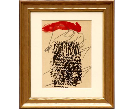 ANTONI TAPIES, Abstract, original lithograph, 1979, edition: 1000, 25cm x 18cm, framed and glazed.