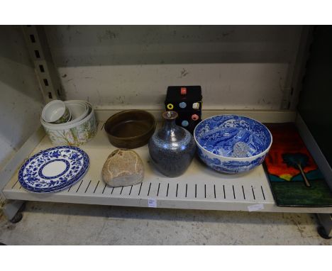 Decorative china to include a Spode Italian pattern bowl.