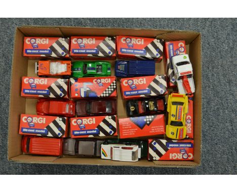 A quantity of Corgi die cast cars, with original boxes, some without boxes.