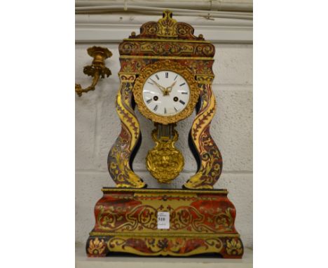 A 19th century French Boulle mantle clock.