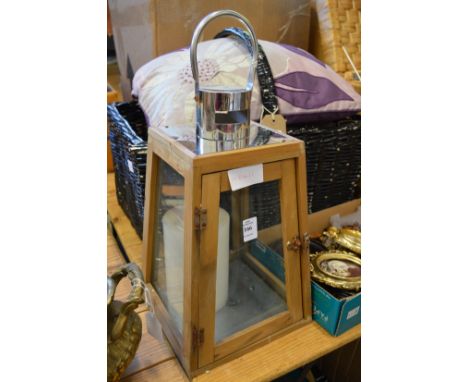 A candle lantern.