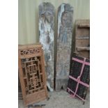 Painted panels, carved Chinese style panels etc.