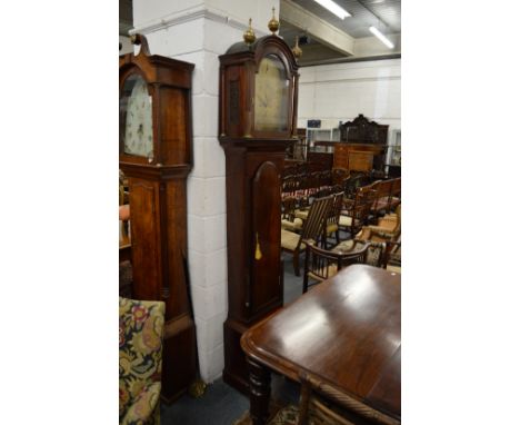 A good George III mahogany longcase clock with eight-day movement, arched brass dial, signed Jackson, London.