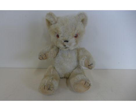 A small Vintage mohair bear, 26cm tall, some wear but no holes 