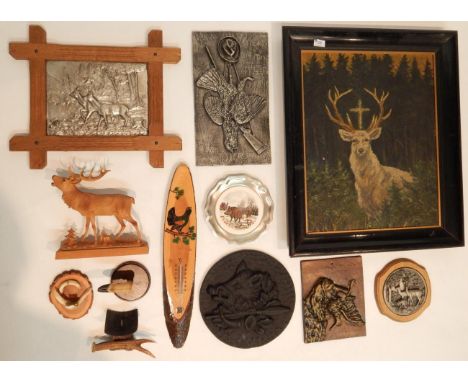 Taxidermy: Roe Buck (Capreolus capreolus) fifteen various sized roe buck antlers on upper skull and cut frontlet on shields, 