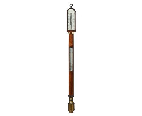 Y A Victorian rosewood mercury marine stick barometerCasella, London, circa 1860With suspension ring to top over arched bevel