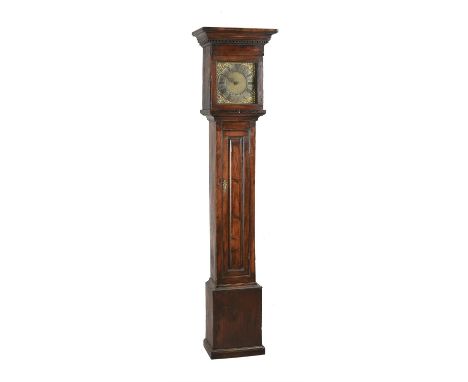 A Queen Anne stained pine and elm thirty-hour longcase clock with 10 inch dialThomas Haden, Rowley, early 18th centuryThe fou