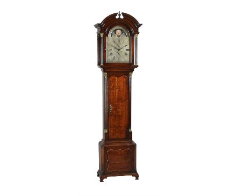 A George III oak eight-day longcase clock with moonphaseGeorge Baddely, Newport, circa 1785The five pillar rack and bell stri