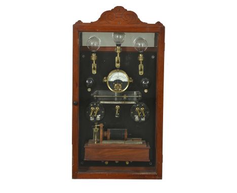 A rare late Victorian or Edwardian electro-medical panel for electric shock therapiesKarl Friedrich Schall, London, circa 190