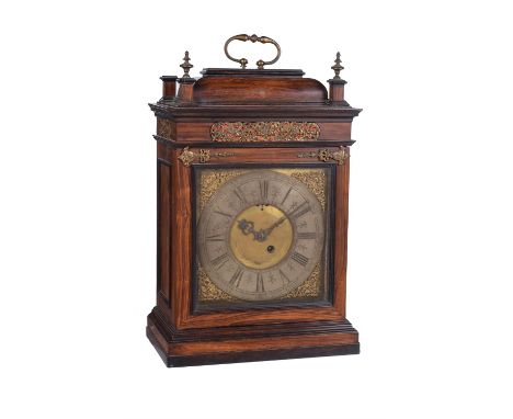 Y A rare North Italian padouk wood 'night and day' table timepiece with silent-pull quarter-repeatUnsigned, mid 18th centuryT