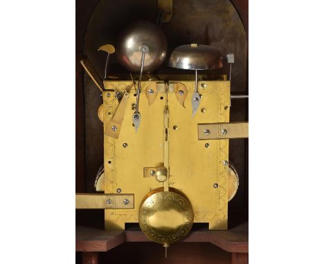 An impressive Regency brass inlaid mahogany quarter chiming table clockViner, London, circa 1820The substantial six pillar tr