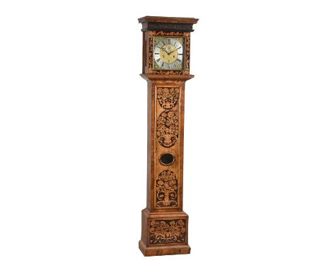 A William and Mary walnut and floral marquetry longcase clock of one month durationJohn Wise, London, circa 1690The four finn