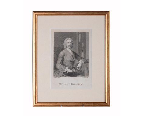 George Graham An engraved portrait after T. Hudson, mid to late 18th centuryEngraved by J. Tooley, the image 12 by 9.5 cm and