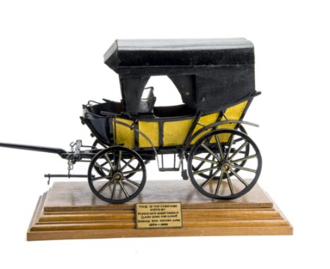 A Fine Scratchbuilt 1:8 scale Horse Drawn model of Florence Nightingale's Carriage, constructed in wood and metal to an excel