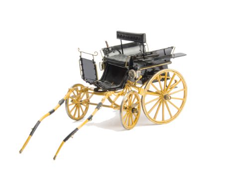 A Fine Scratchbuilt 1:8 scale  model of a Horse Drawn Carriage, constructed in wood and metal to an excellent standard and pa