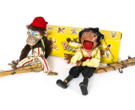 A Pelham Puppet Monkey, in original box, and unboxed Pirate, G-VG, box F (2) 