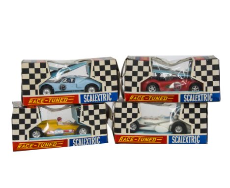 Vintage Scalextric Race Tuned Cars, C79 Offenhauser Front Engine Grand Prix, C80 Offenhauser Rear Engine Grand Prix, C77 Ford