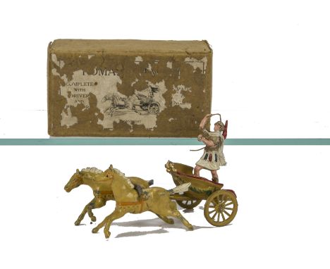 Taylor & Barrett boxed Roman Chariot with Hilco Charioteer, F-G, a few faults, (5 pcs inc box), incorrect charioteer which is