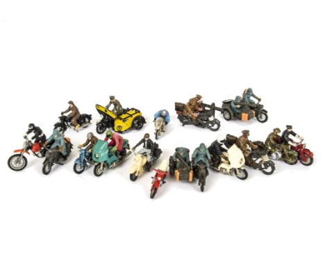 Britains & Other Motorcycles, including Lead #199 Motorcycle & Machine Gun Corps, Dispatch Rider, Deetail Series Drag Racer, 