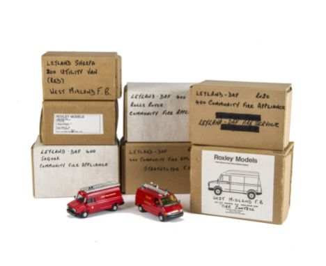 Roxley/Smith White Metal Models, Leyland DAF Community Fire Appliance, Leyland-DAF Sherpa Army Fire Service, Leyland Sherpa 2
