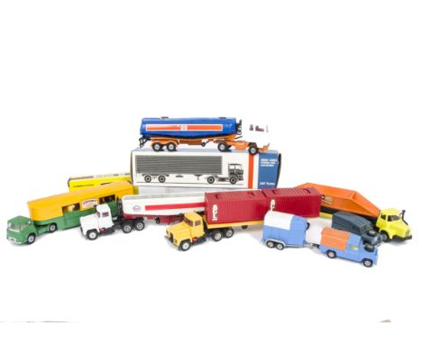 Corgi & Other Commercial Vehicles, 1152 'Esso' Mack Tanker,1106 Mack Container Truck, 1104 Bedford New Market Horse Transport