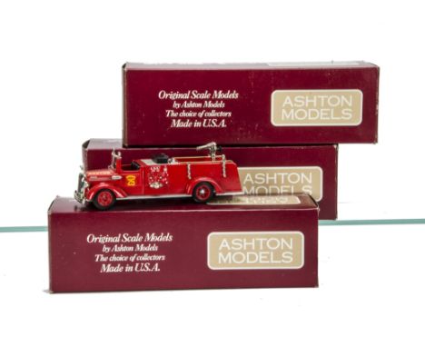 Ashton Models, No.AH25 1951 FWD Type F50T Pumper "Cedarburg" WI, No.AH30 1953 Mack Pumper "Centerport" L.I.N.Y, No.AH16 1947 
