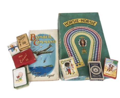 Wartime Board Game 'Bomber Command', with original instructions envelope containing card counters, boxed Pepys Series Horsie-