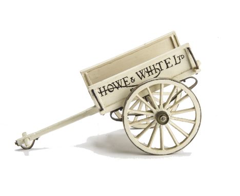 A Fine Scratchbuilt 1:8 scale  model of 'Howe and White Ltd' Wallington Builders Hand-Cart, constructed in wood and metal to 