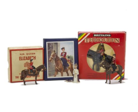 Britains boxed item No. 2065 H.M. Queen Elizabeth as Colonel In Chief of the Grenadier Guards,  further boxed examples by Ben
