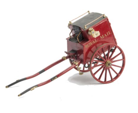 A Fine Scratchbuilt 1:8 scale  model of A Horse drawn Royal Mail Van, constructed in wood and metal to an excellent standard,