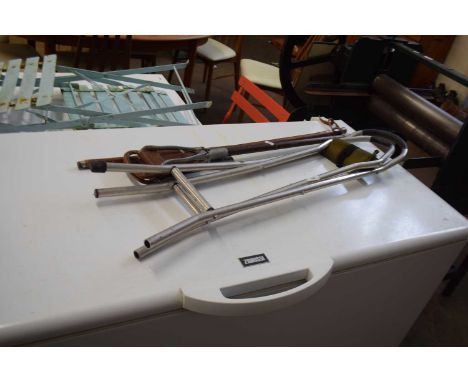 Shooting stick, walking stick and folding stool