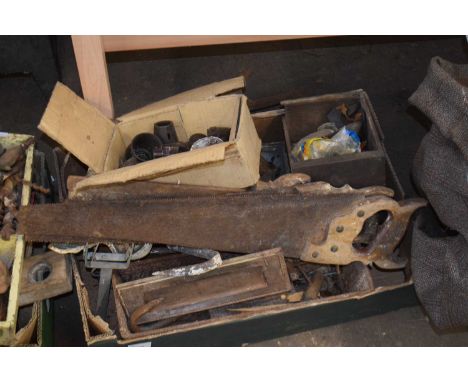 Box of assorted hand tools