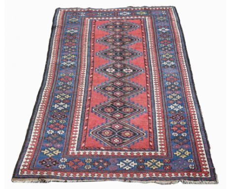 Semi-Antique Caucasian RugSize: 80.5 x 44.5 in. (6'8" x 3'8") - Provenance: this item comes from the private collection of Lo