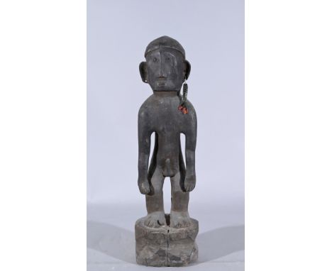 Antique Bulul Male Figure.  Height:  21 in.- Provenance: this item comes from the private collection of Lou A. and Barbara B.