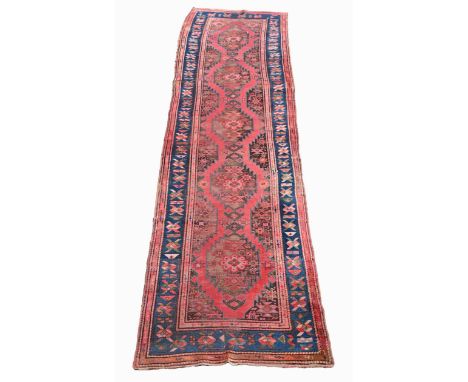Antique Caucasian RunnerSize: 155 x 34 in. (12'11" x 2'10") - Provenance: this item comes from the private collection of Lou 