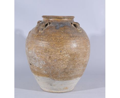 Large Song Dynasty Chinese Martaban Glazed VesselHeight: 16.5 in.  - Provenance: this item comes from the private collection 