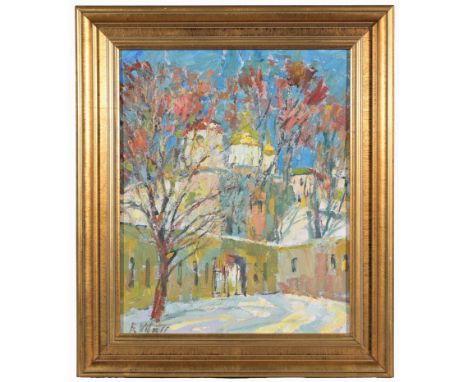 Vitali Bondarenko (Ukraine, Born 1968)Original oil on canvas landscape painting.  Inscribed verso. Signed lower left.Sight Si