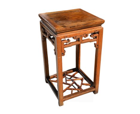 Chinese Hardwood Side Table.  Dimensions: 31 x 17 x 17.5 in.- Provenance: this item comes from the private collection of Lou 