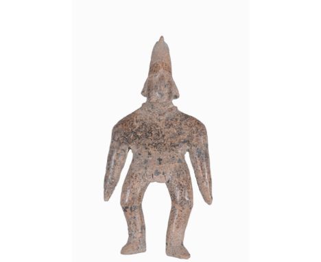 Pre-Columbian Style Colima Standing FigureHeight: 9 in.  - Provenance: this item comes from the private collection of Lou A. 