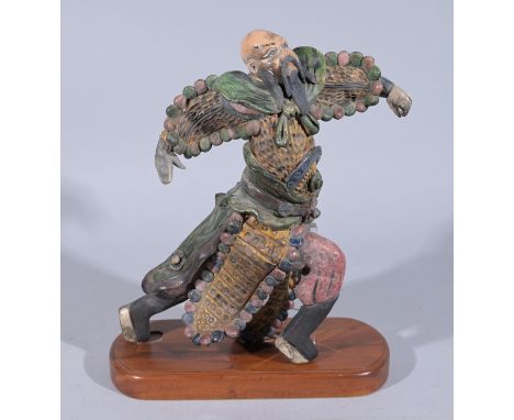 Chinese Imperial Warrior Sancai Glazed Tomb FigureFigure Height: 12 in.  - Provenance: this item comes from the private colle
