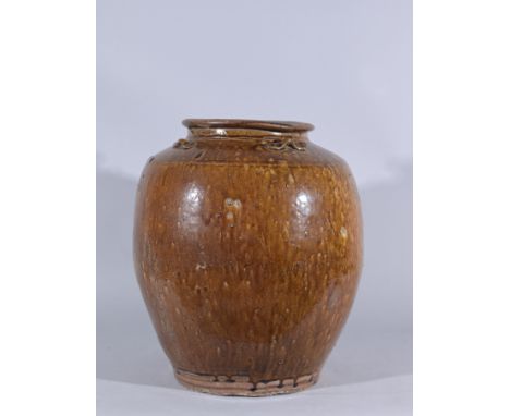 Song Dynasty Brown-Glazed Martaban Storage JarHeight: 17 in.  - Provenance: this item comes from the private collection of Lo
